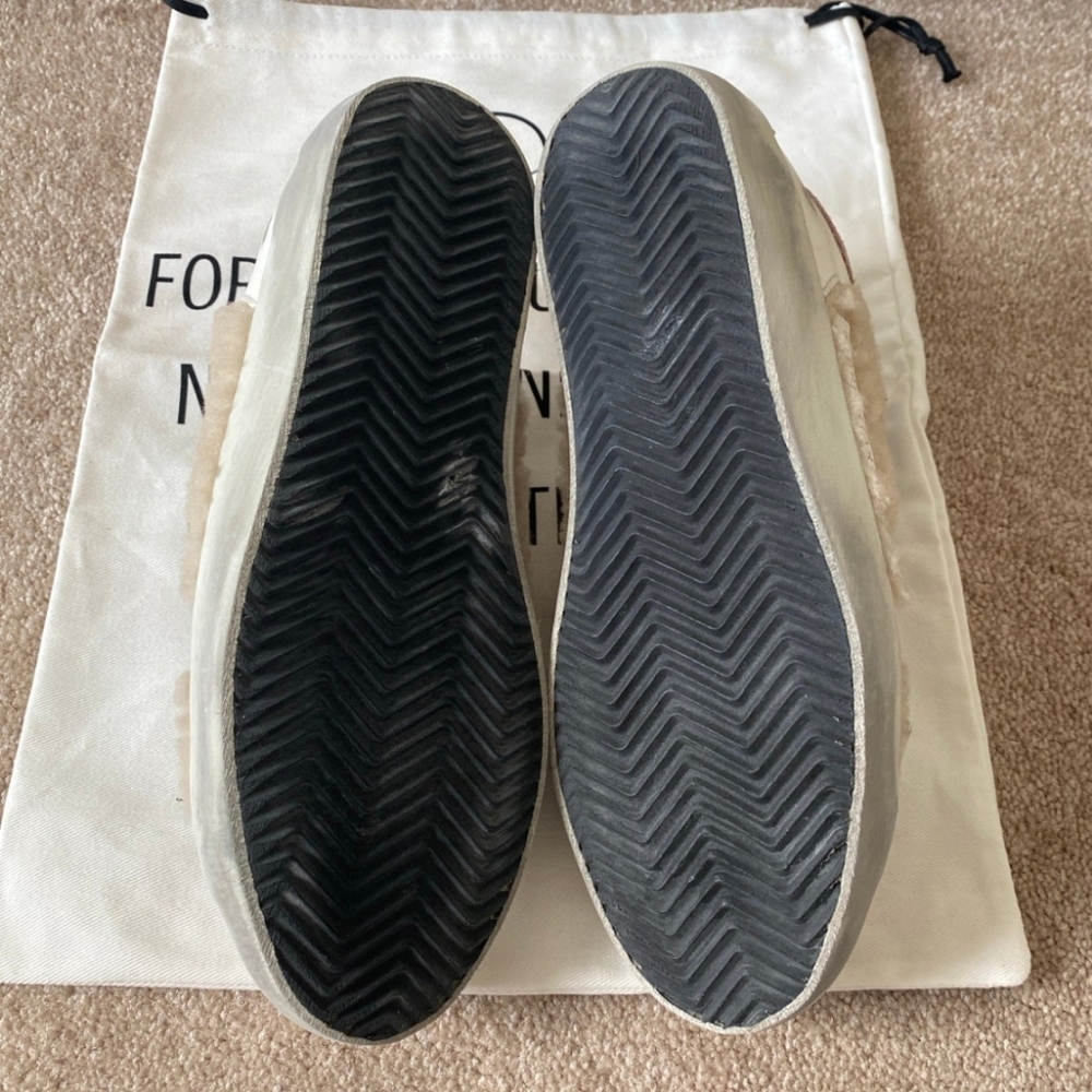 SOLD! RARE Golden Goose Sneakers Size 38 Pink and White Shearling - Picture 8 of 10